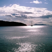 Sailboat on the sea near island Lopud